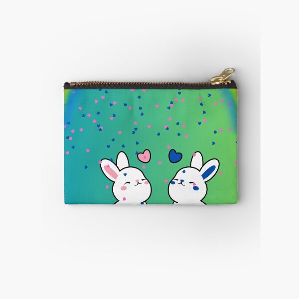 Item preview, Bunny lovers under a rainbow designed and sold by dinomonkey.