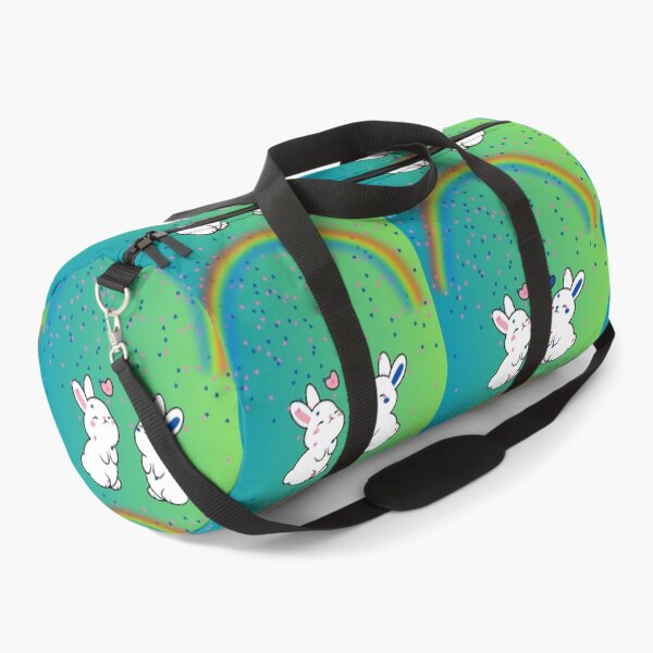 Item preview, Bunny lovers under a rainbow designed and sold by dinomonkey.