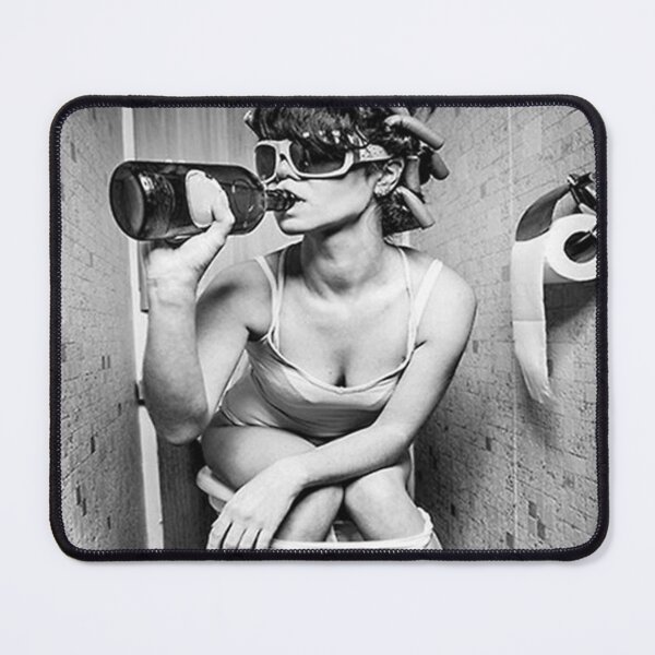 Item preview, Woman drinking on the toilet Poster designed and sold by harfOrdsLee.