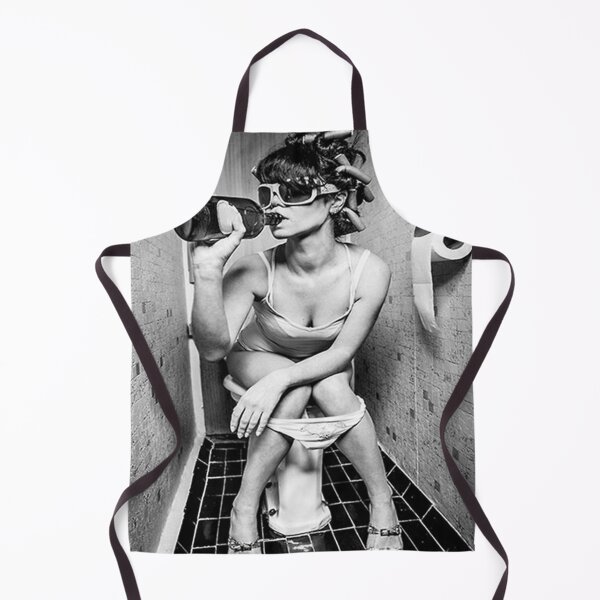 Item preview, Woman drinking on the toilet Poster designed and sold by harfOrdsLee.