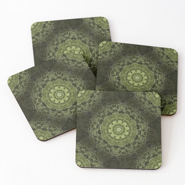 Item preview, Bohemian Circular Pattern in Olive Green designed and sold by Artistestella.