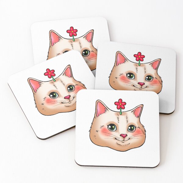 Item preview, cat with a flower on its head designed and sold by linapinaa.