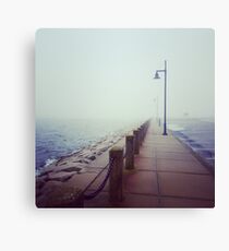 A Foggy Pier Canvas Print
