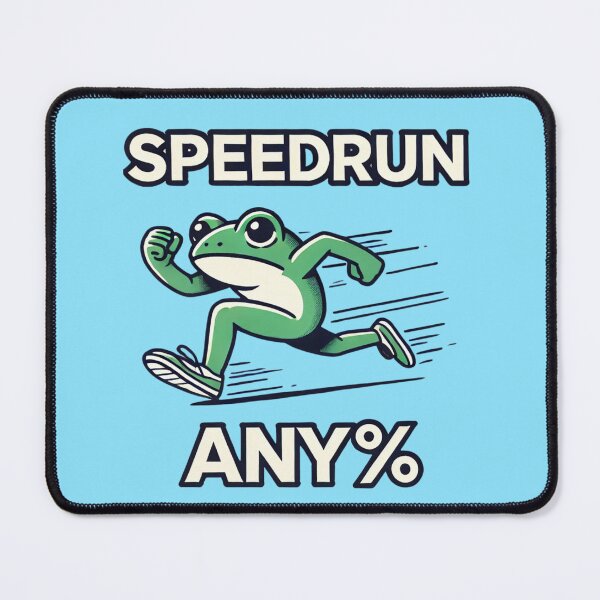 Item preview, SPEEDRUN ANY% Frog Graphic designed and sold by ViraliDesigns.