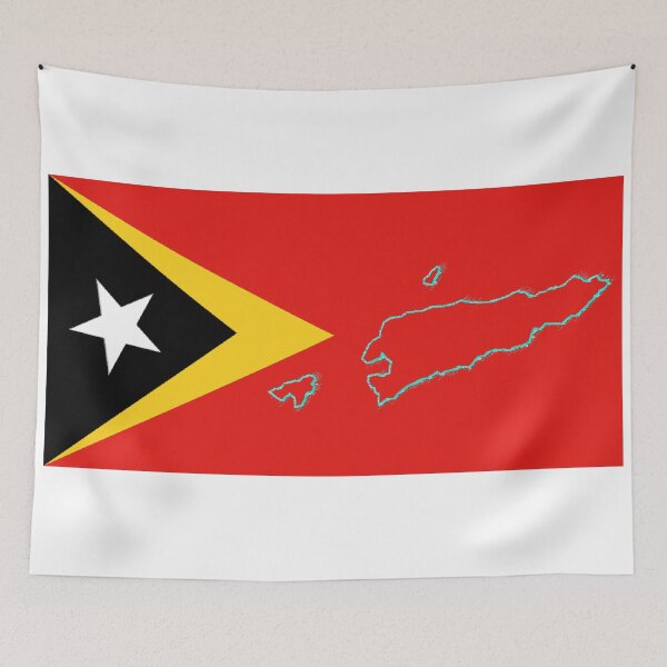 Item preview, Timor Leste Map with Flag of Timor Leste designed and sold by Havocgirl.