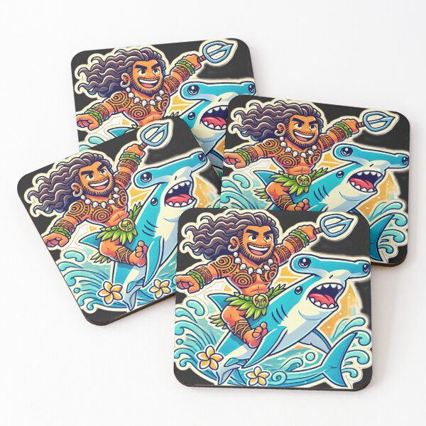 Item preview, Polynesian Demigod Maui Riding a Hammerhead Shark designed and sold by Wiredart.