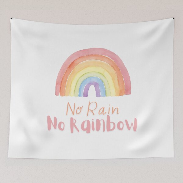 Item preview, No rain no rainbow positive motivational quote for inspiration  designed and sold by CameltStudio.