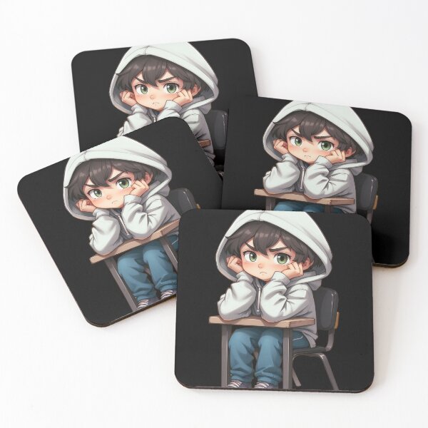 Item preview, Annoyed boy at desk designed and sold by TurtleDojo.