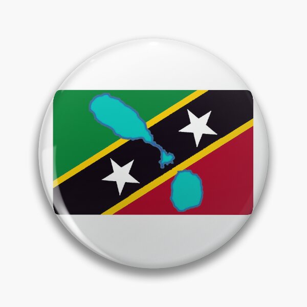 Item preview, St Saint Kitts and Nevis Islands Flag with Map designed and sold by Havocgirl.