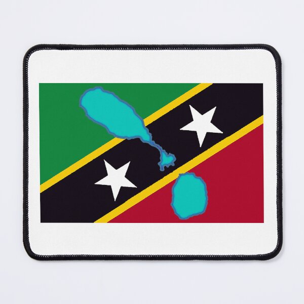Item preview, St Saint Kitts and Nevis Islands Flag with Map designed and sold by Havocgirl.