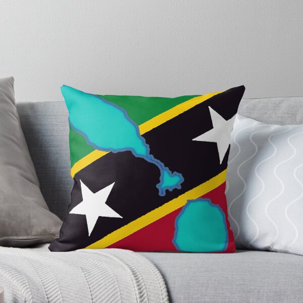 Item preview, St Saint Kitts and Nevis Islands Flag with Map designed and sold by Havocgirl.