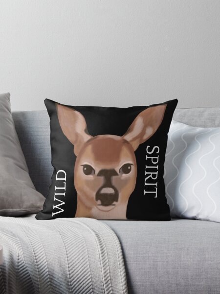 Vista previa del artículo con la obra «Deer Animal Cute Design Black», diseñado y vendido por Pam-s.