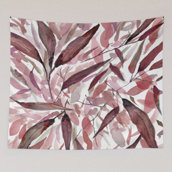 Item preview, Gum Leaf Litter - watercolor art - Burgundy palette designed and sold by Jill Brooke.