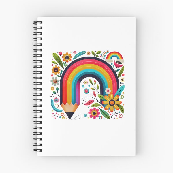 Item preview, Rainbow Pencil Wonderland: arte floral colorido y caprichoso designed and sold by KujayPrints.
