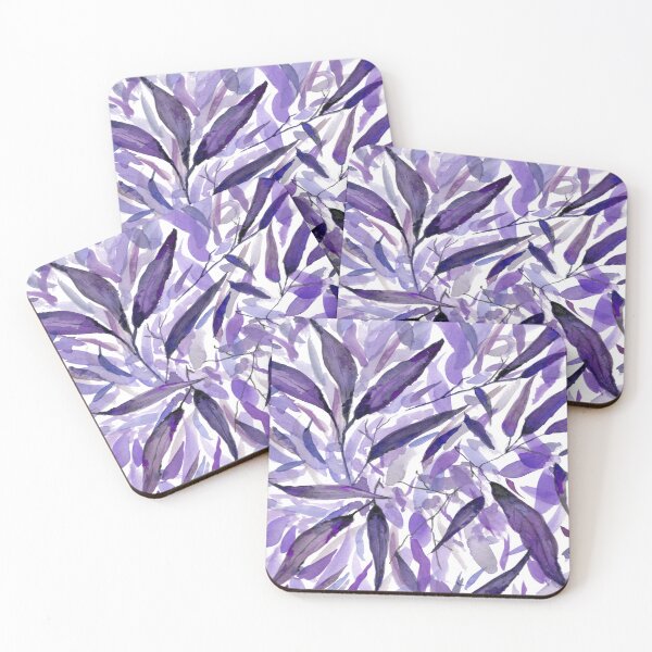 Item preview, Gum Leaf Litter - watercolor art - Purple palette designed and sold by Jill Brooke.