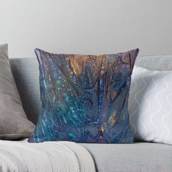 Item preview, Opague Strategies: Botanically inspired abstract with bright colors and metallic copper. designed and sold by mcornelius.