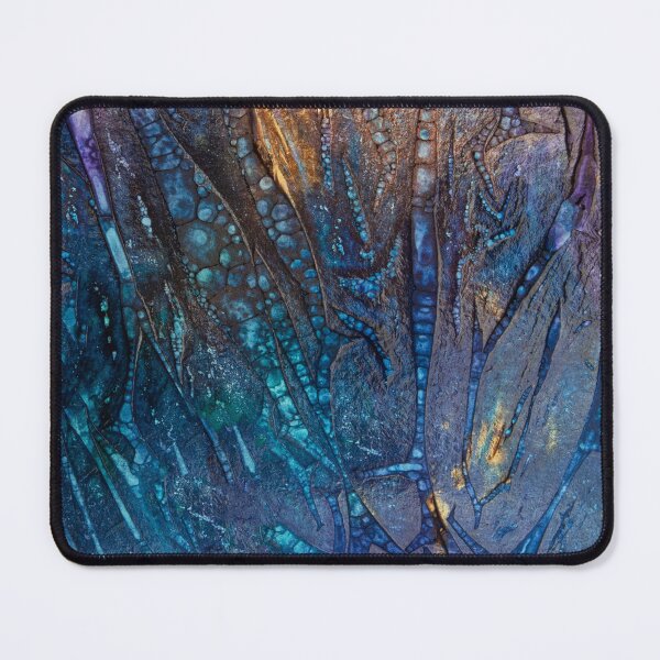Item preview, Opague Strategies: Botanically inspired abstract with bright colors and metallic copper. designed and sold by mcornelius.