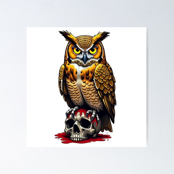 Item preview, golden owl designed and sold by rajdigitalarts.