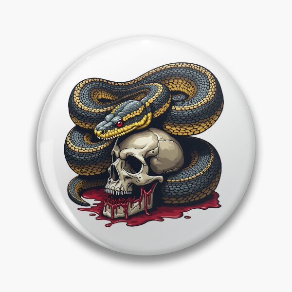Item preview, skull & snake designed and sold by rajdigitalarts.