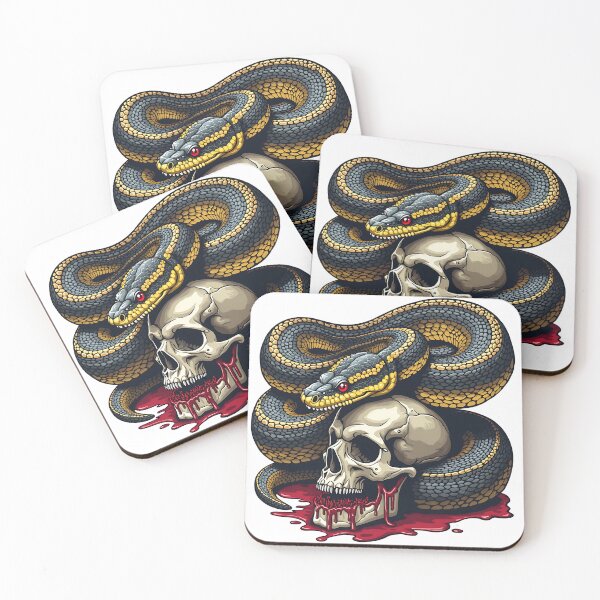 Item preview, skull & snake designed and sold by rajdigitalarts.