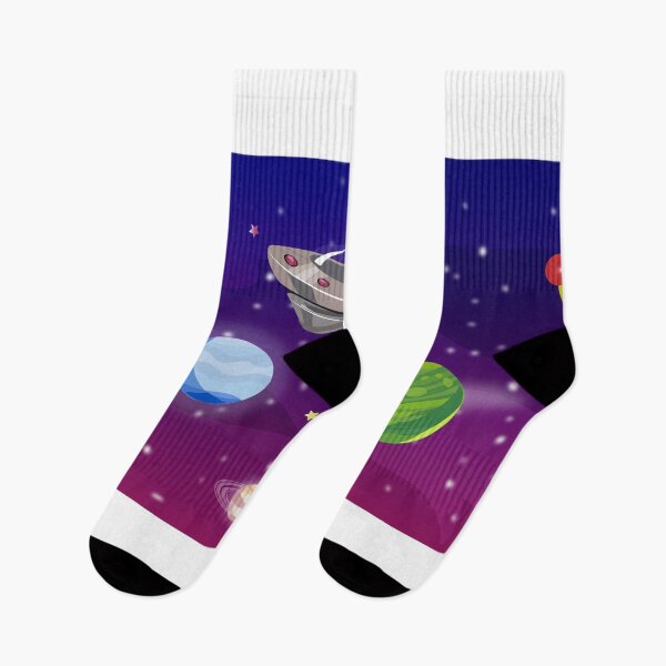Item preview, Colorful Space Adventure – Cartoon Alien & Rockets designed and sold by RCrizil.