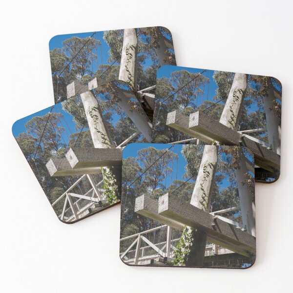 Item preview, White Suspension Bridge In Forest designed and sold by roooft.