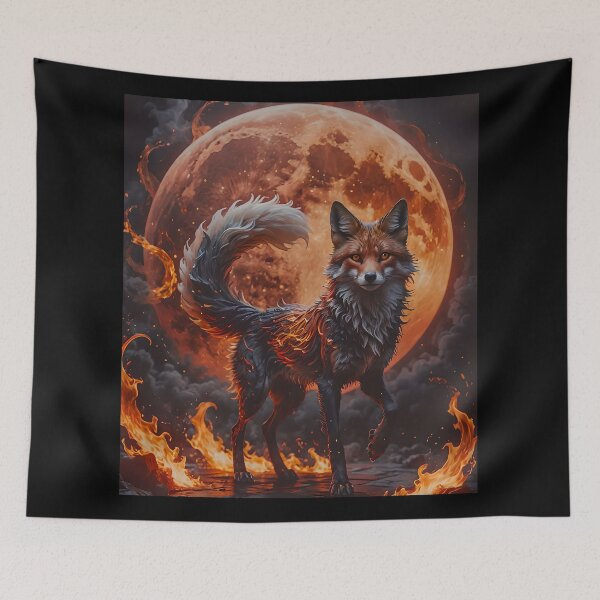 Item preview, Fiery Fox Of The Harvest Moon designed and sold by tobyheward.