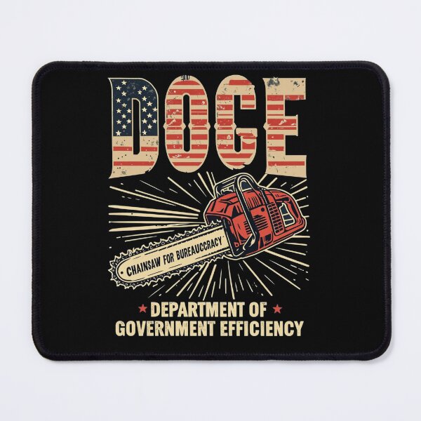 Item preview, Chainsaw For Bureaucracy Funny D.O.G.E DOGE USA Flag designed and sold by studiopekepeke.