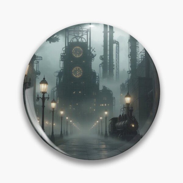 Item preview, Dark industrial cityscape designed and sold by VidyoeDesigns67.