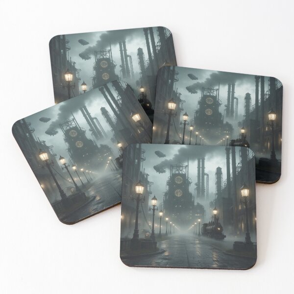 Item preview, Dark industrial cityscape designed and sold by VidyoeDesigns67.