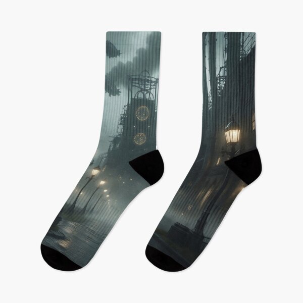 Item preview, Dark industrial cityscape designed and sold by VidyoeDesigns67.