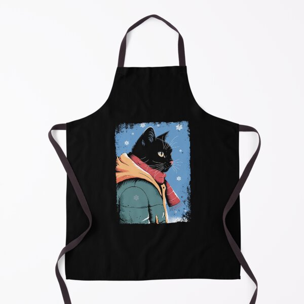 Item preview, Cozy Winter Black Cat Japanese Anime Vintage Retro Graphic designed and sold by Damcoc.