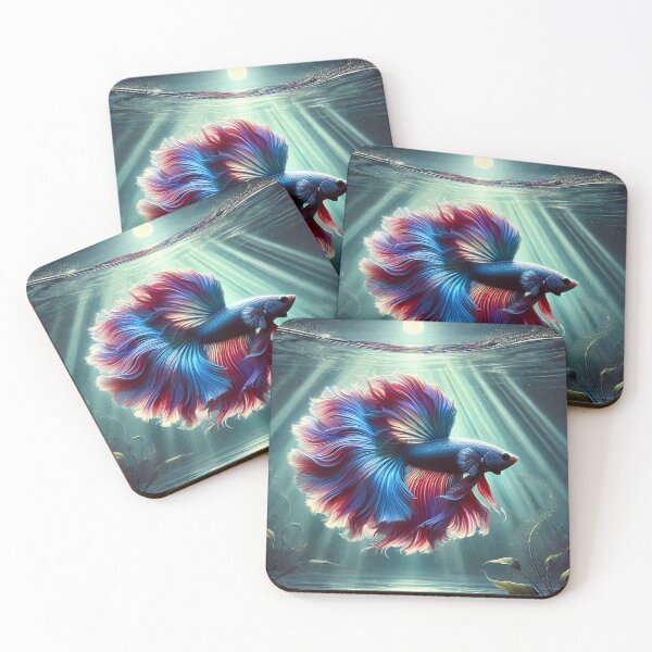 Item preview, Underwater Betta Fish at Night – Mystical Thai Waters designed and sold by NocturnalNook.
