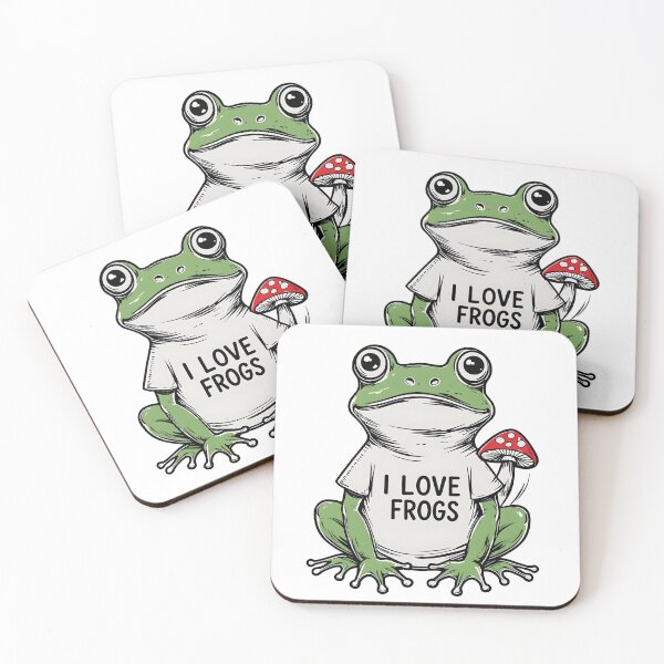 Item preview, Retro Frogs and Good Vibes: I Love Frogs in Art Form designed and sold by postprocess.