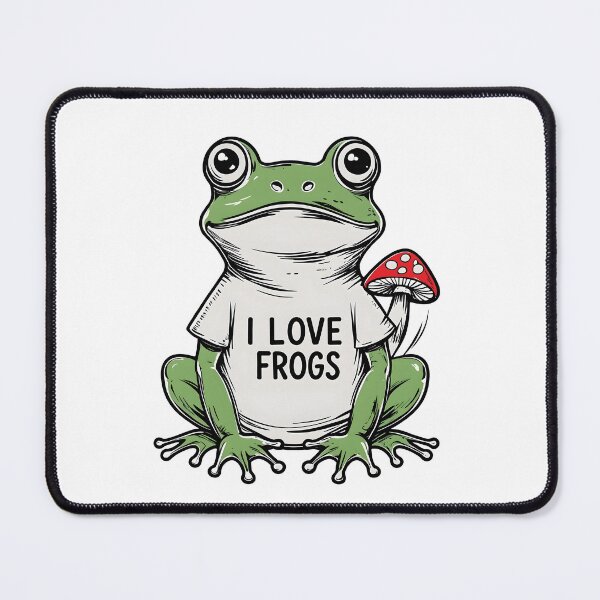 Item preview, Retro Frogs and Good Vibes: I Love Frogs in Art Form designed and sold by postprocess.