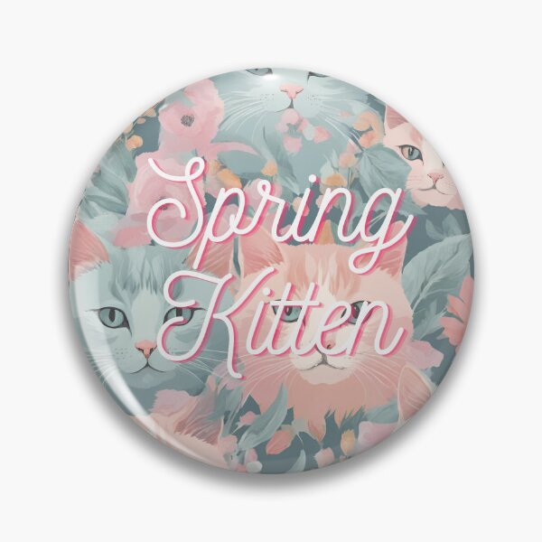 Artikelvorschau, Frühling Kätzchen Katze Druckmuster Blumen entworfen und verkauft von Fifi Cat .