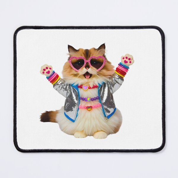 Item preview, Ragdoll Cat Super Crazed Swiftie – Adorable Feline Fan Ready to Shake It Off designed and sold by Fredster1966.