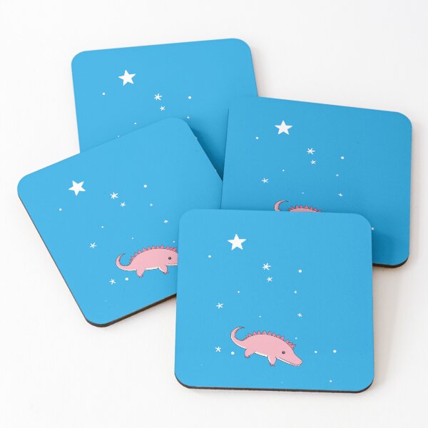 Item preview, Pink Axolotl Floating in Space with Stars designed and sold by RetroPop23.