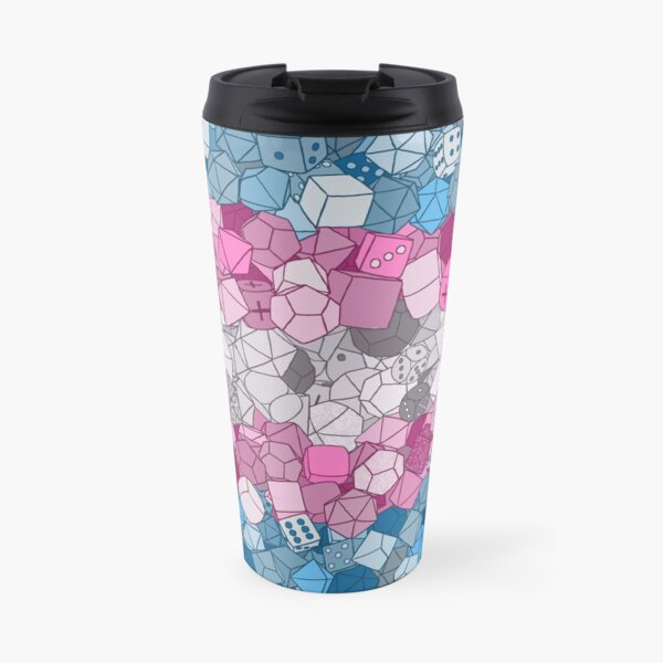 Trans Pride RPG Dice Travel Mug