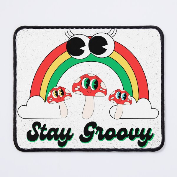 Item preview, Stay Groovy – Retro Mushroom & Rainbow Aesthetic designed and sold by printogoal.