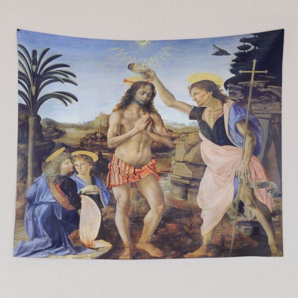 Item preview, Leonardo da Vinci's Baptism of Christ famous painting designed and sold by Tamas Das.
