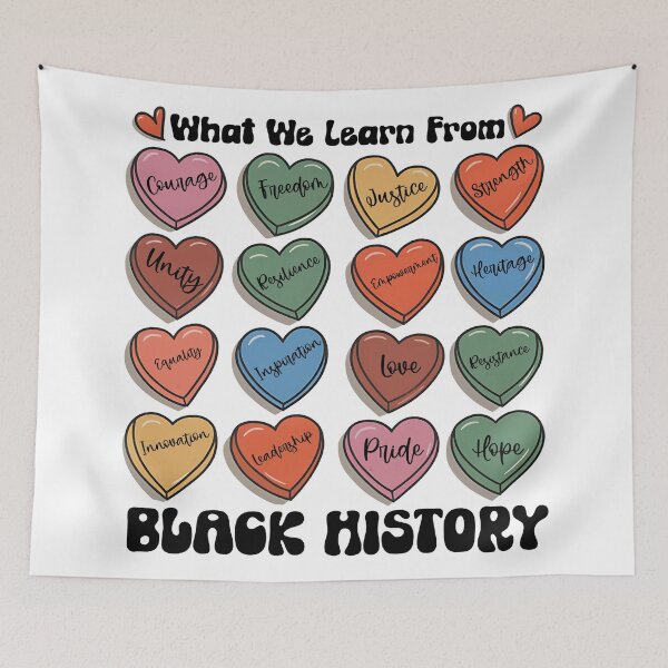 Item preview, The History of Black People Hearts of Values designed and sold by Astralia.