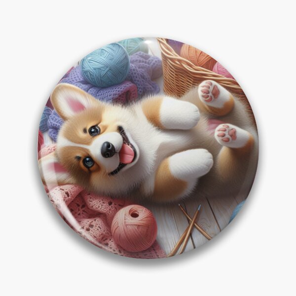 Item preview, yarn and corgi designed and sold by Mindful56.
