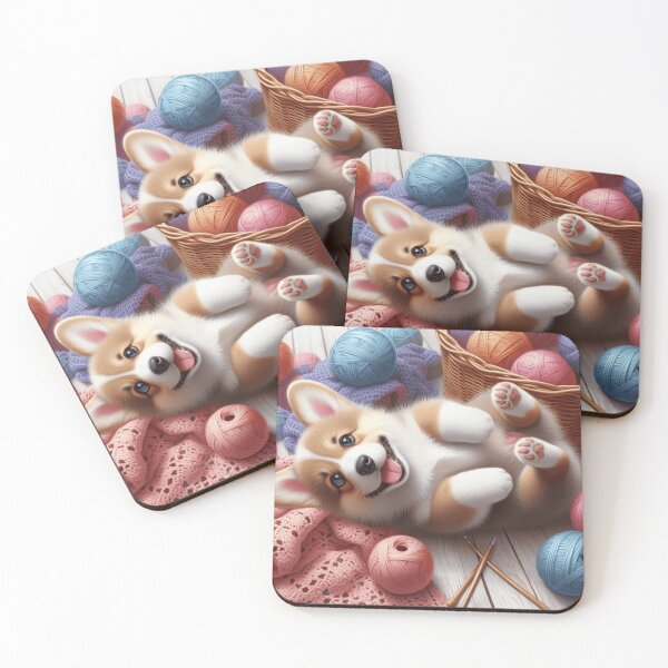 Item preview, yarn and corgi designed and sold by Mindful56.
