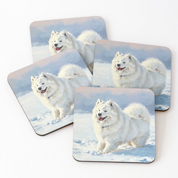 Item preview, Samoyed Playing in the Snow designed and sold by TheresaNicole.