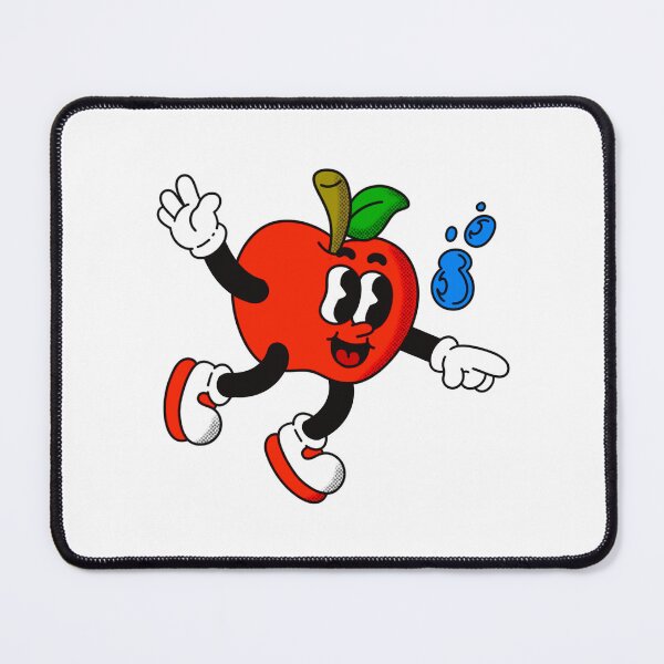 Item preview, Retro Apple Cartoon Character – Fun & Playful Fruit Design designed and sold by yogiskencing.