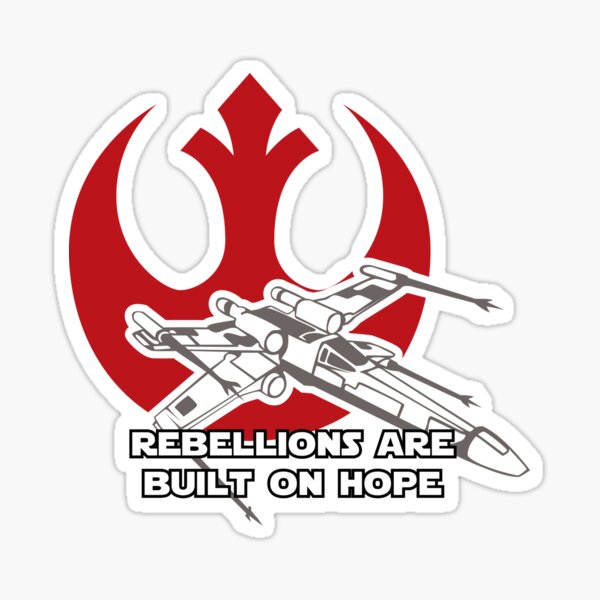 Item preview, "Rebellions Are Built on Hope" Shirt – Sci-Fi Rebel Fighter Inspired Tee | Galactic Resistance Design designed and sold by Retro-Realm.