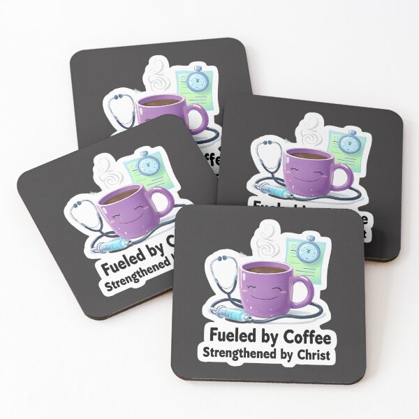 Item preview, Fueled by Coffee Strengthened by Christ NICU Maternity Pediatric Nurse Purple designed and sold by PolynesianGrace.