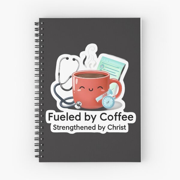 Item preview, Fueled by Coffee Strengthened by Christ Phlebotomist ER Nurse Red Scrub designed and sold by PolynesianGrace.