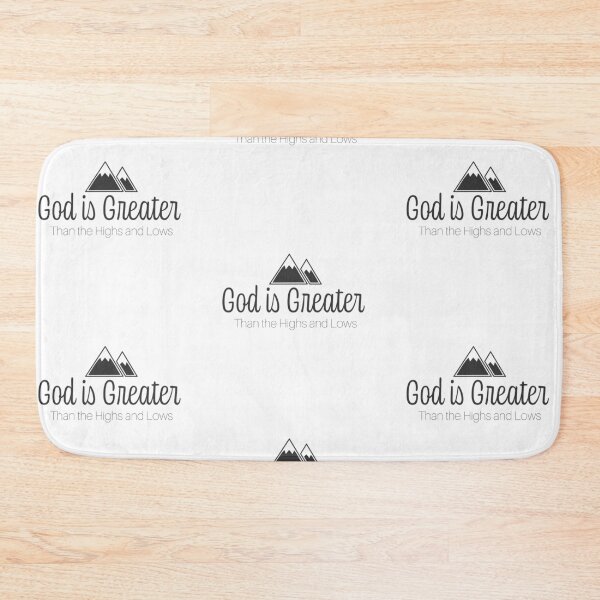 Item preview, God Is Greater Than The Highs And Lows – Christian Inspirational Quotes & Scripture Art designed and sold by CrossCrafted.